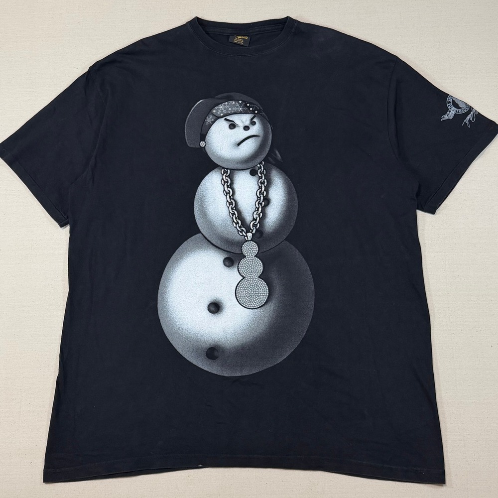 Vintage Young Jeezy Da Snowman T-Shirt Changes Black Hip Hop Rap Tee 1XL USA